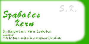 szabolcs kern business card